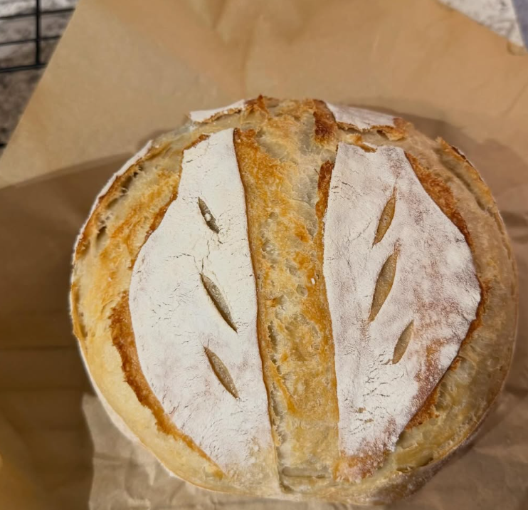 Homemade artisan bread